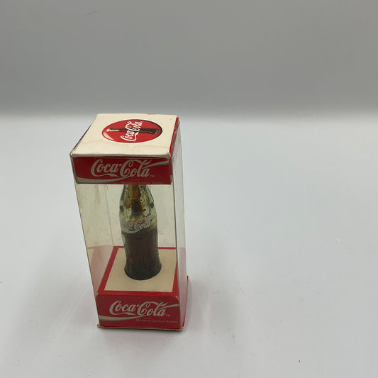 Coca-Cola Miniature Contour Bottle in its orginal display box
