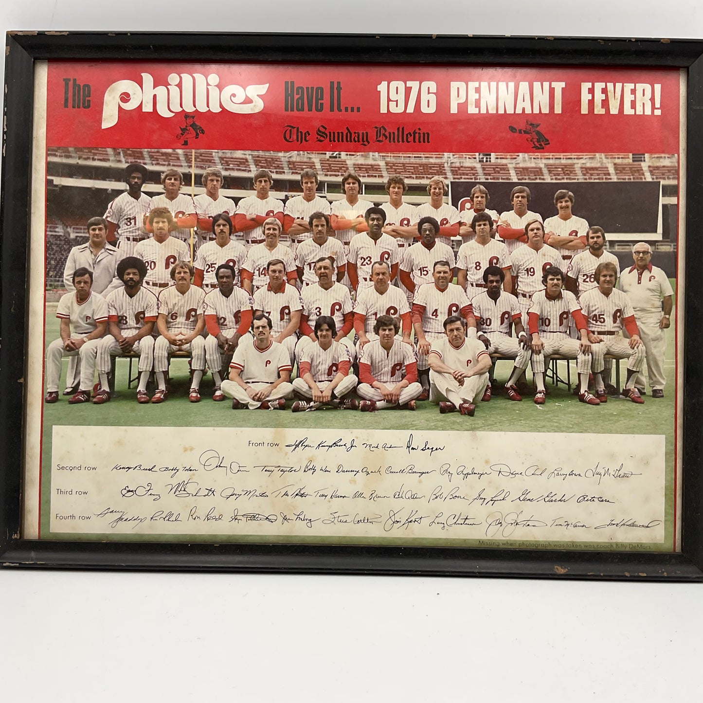 The Phillies Have It…1976 Pennant Fever Autographed Phillies Team Photo