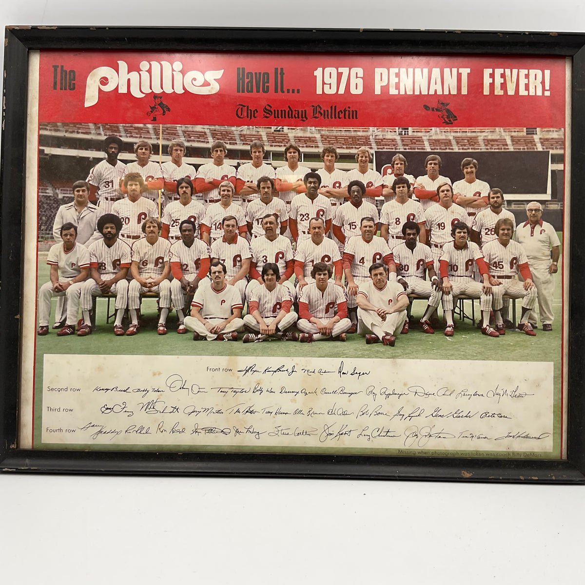 The Phillies Have It…1976 Pennant Fever Autographed Phillies Team Photo
