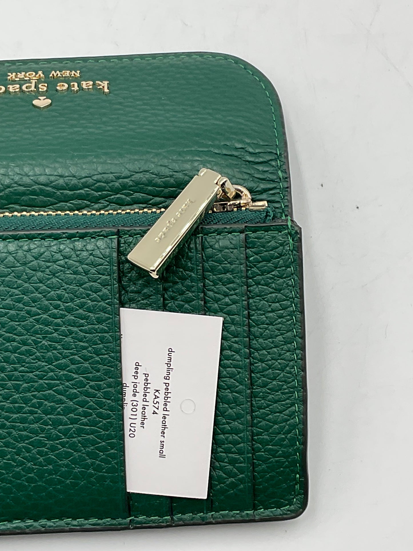 Kate Spade New York Forest Green Pebble Design Leather Wallet