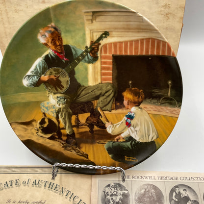 Ready JB Edwin M.Knowles Bradford Exchange Limited Edition The Banjo Player China Plate with COA in Original Box
