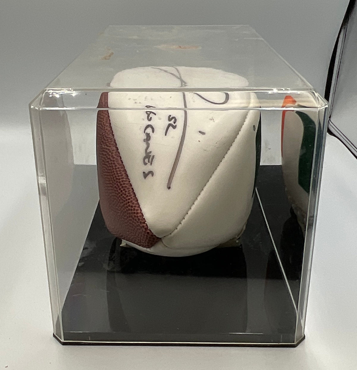 Ray Lewis Autographed University of Miami Hurricanes Football W Certificate of Authenticity