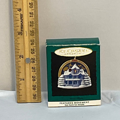 Miniature Hallmark Moving Keepsake Ornament in Box 1994 A Merry Flight