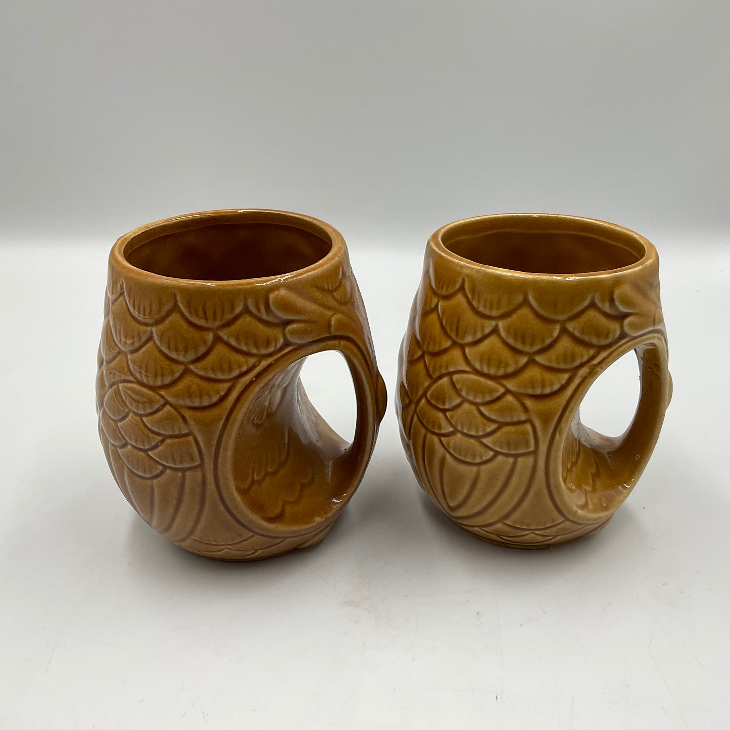 Vintage Ceramic Owl Mugs Japan On Bottom
