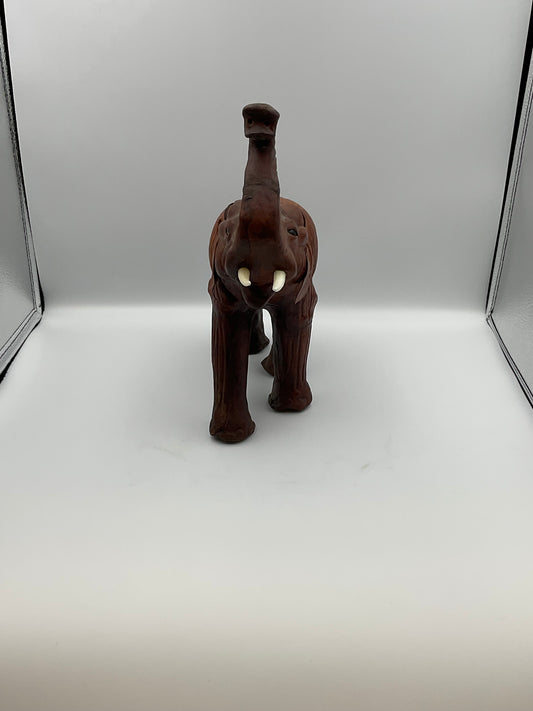 Vintage Handmade Leather Elephant