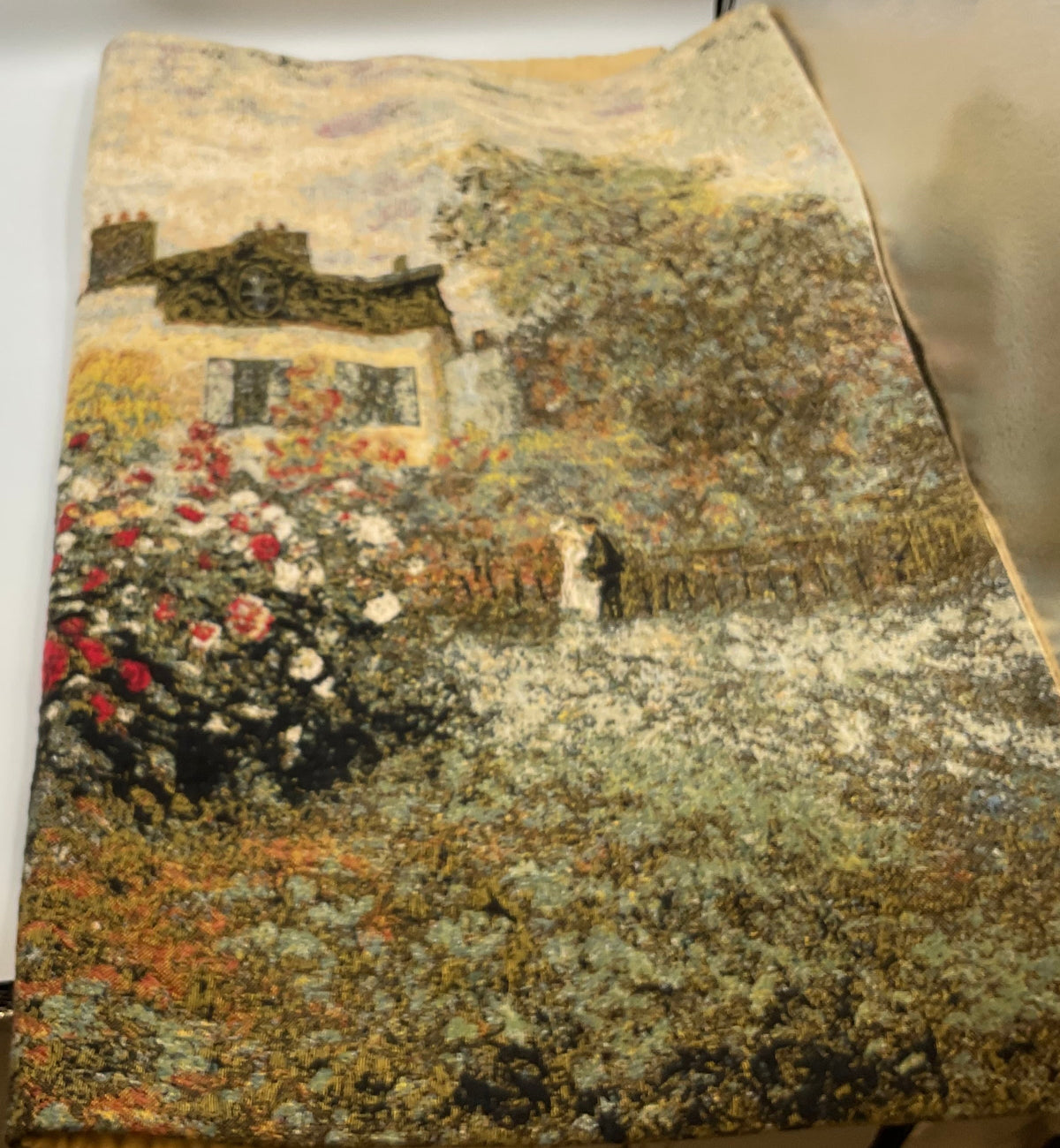 Claude Monet House Flemish Style Woven Wall Tapestry 1712 Motif