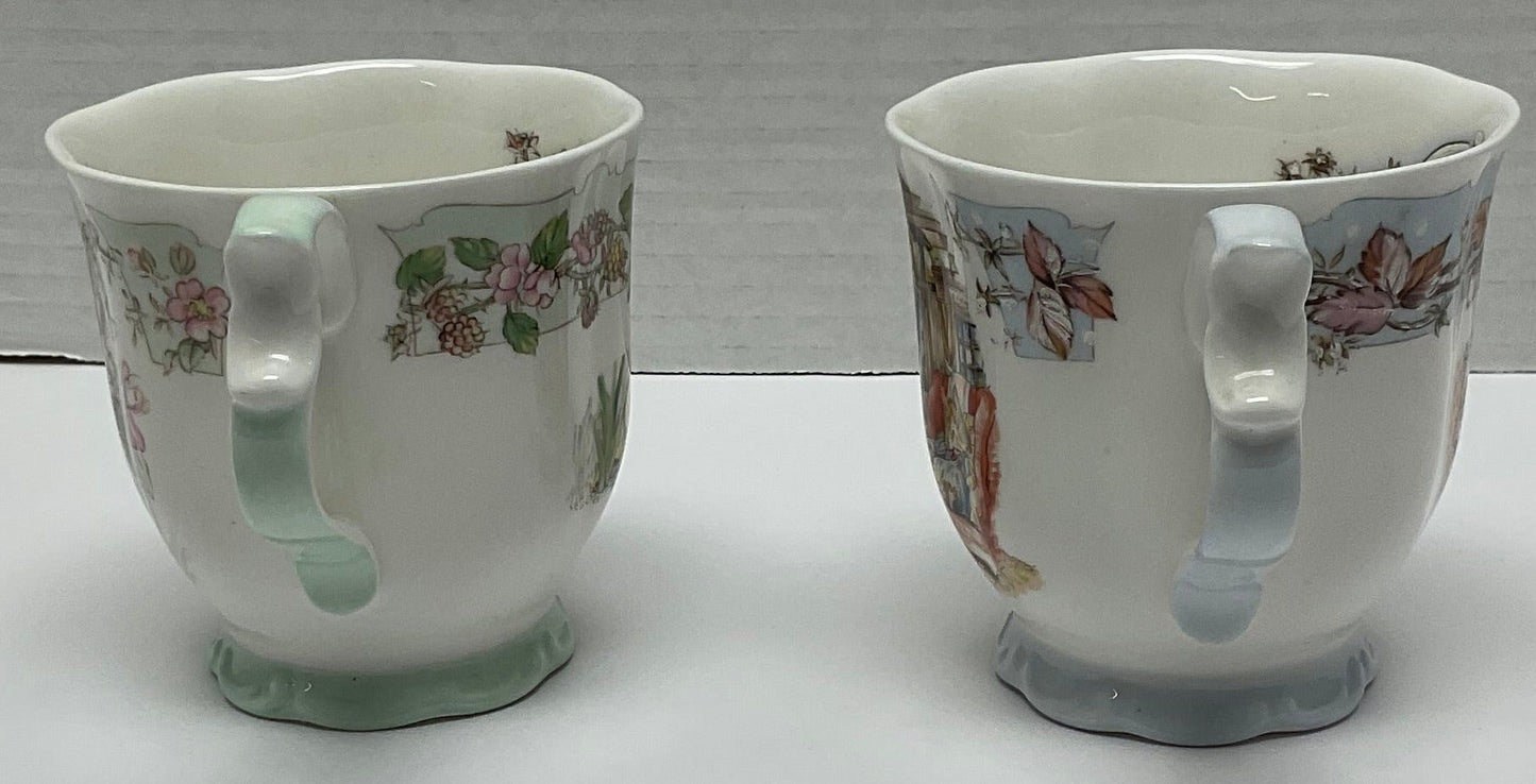 Royal Doulton Winter Summer Bone China Teacups Made In England