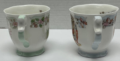 Royal Doulton Winter Summer Bone China Teacups Made In England