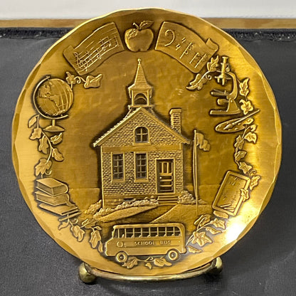 Wendell August Forge "School Days" Solid Bronze Plate