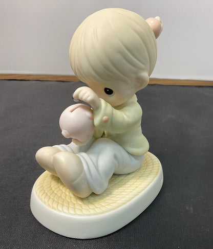 Precious Moments Special 1996 Limited Edition You Can't Run Away Always Count On Me Hand-Painted Porcelain Figurine