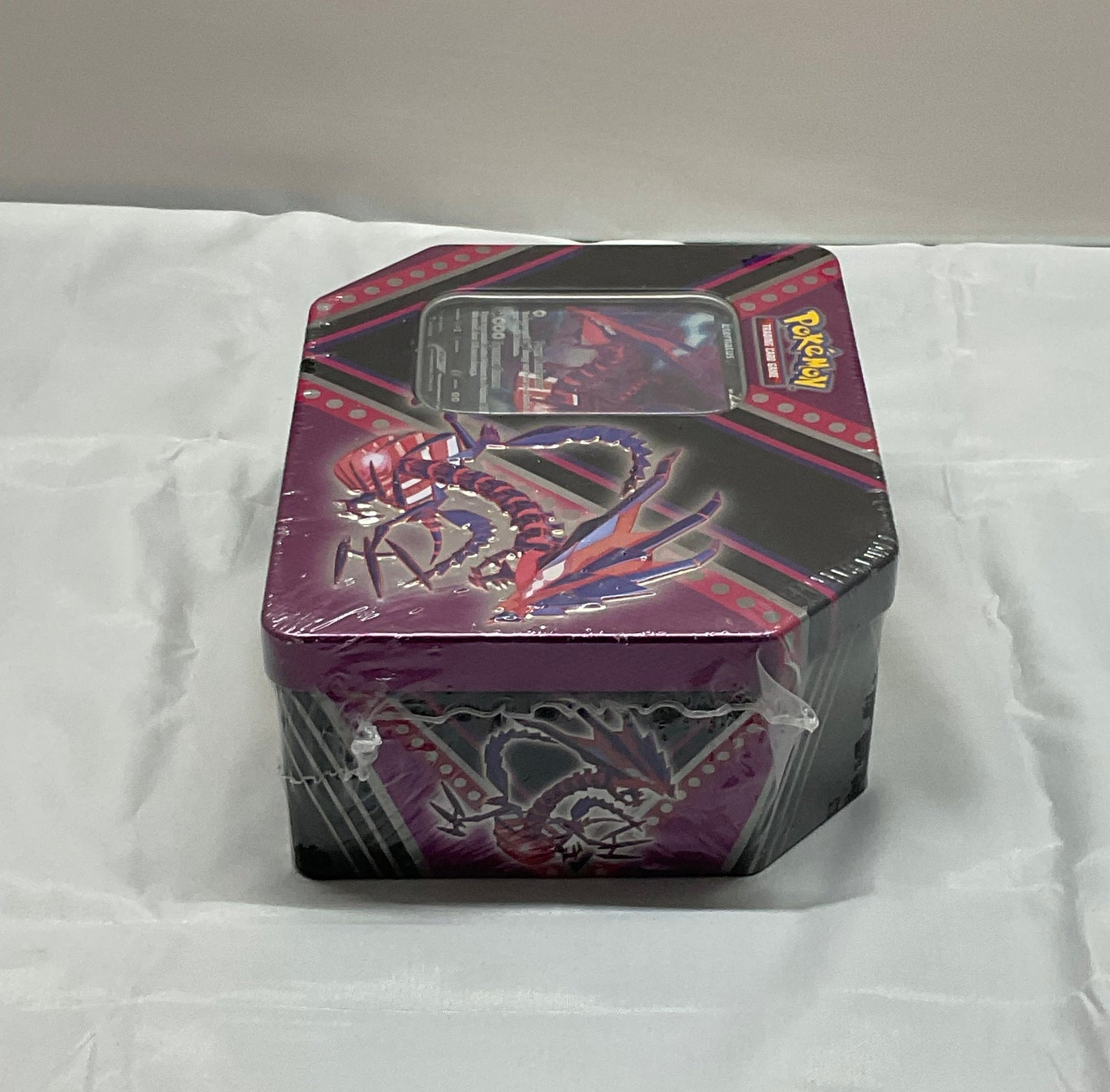 Pokemon V Powers Eternatus V Tin 5 Booster Packs Rare Foil Card Trading Card Game TCG New Factory Sealed