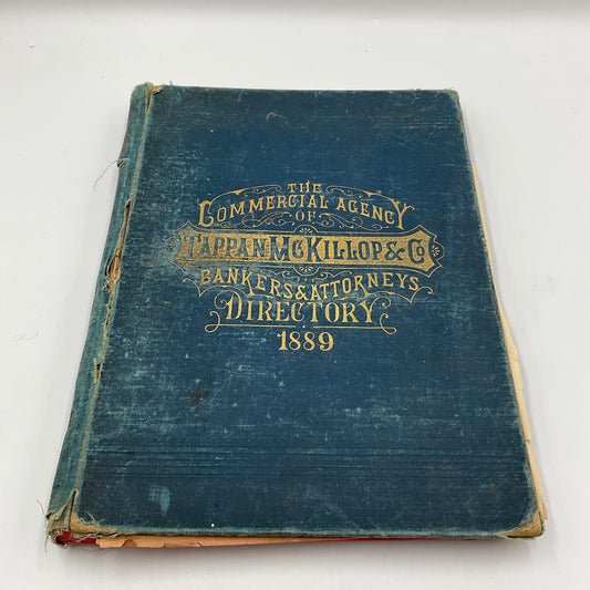 Antique 1889 Commercial Agency Tappan McKillop Bankers Attorneys Directory