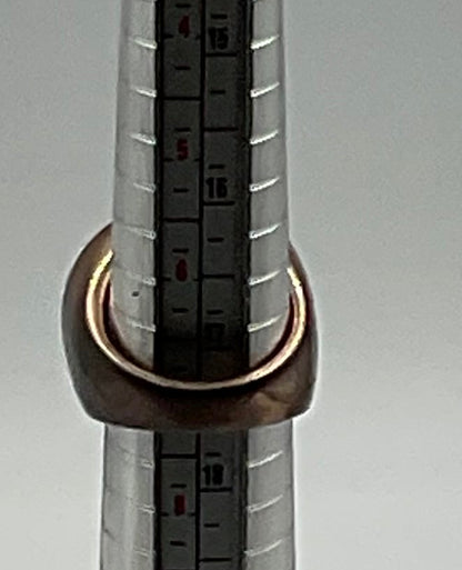 Vintage Copper Tone Clear Rhinostone Statement Ring Size 7