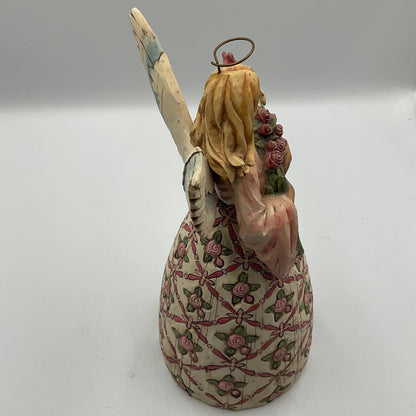 Jim Shore’s Heartwood Creek Breast Cancer Wooden Angel