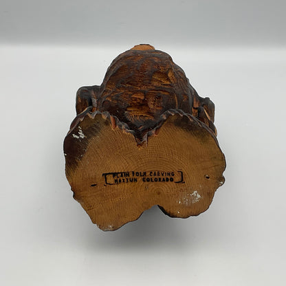 Rustic Chainsaw Carved Wooden Bear Sculpture