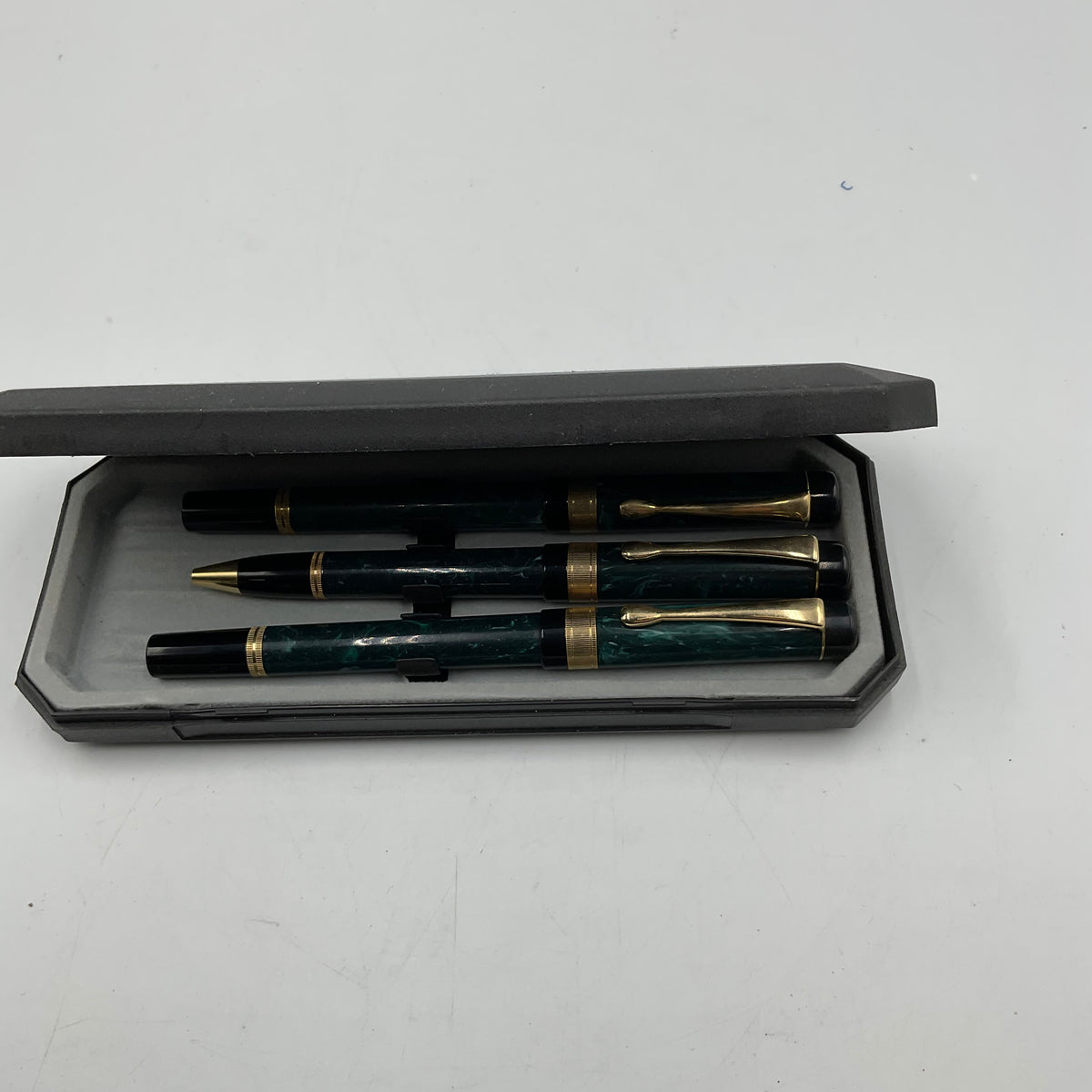 Green Marble Effect Pen Set