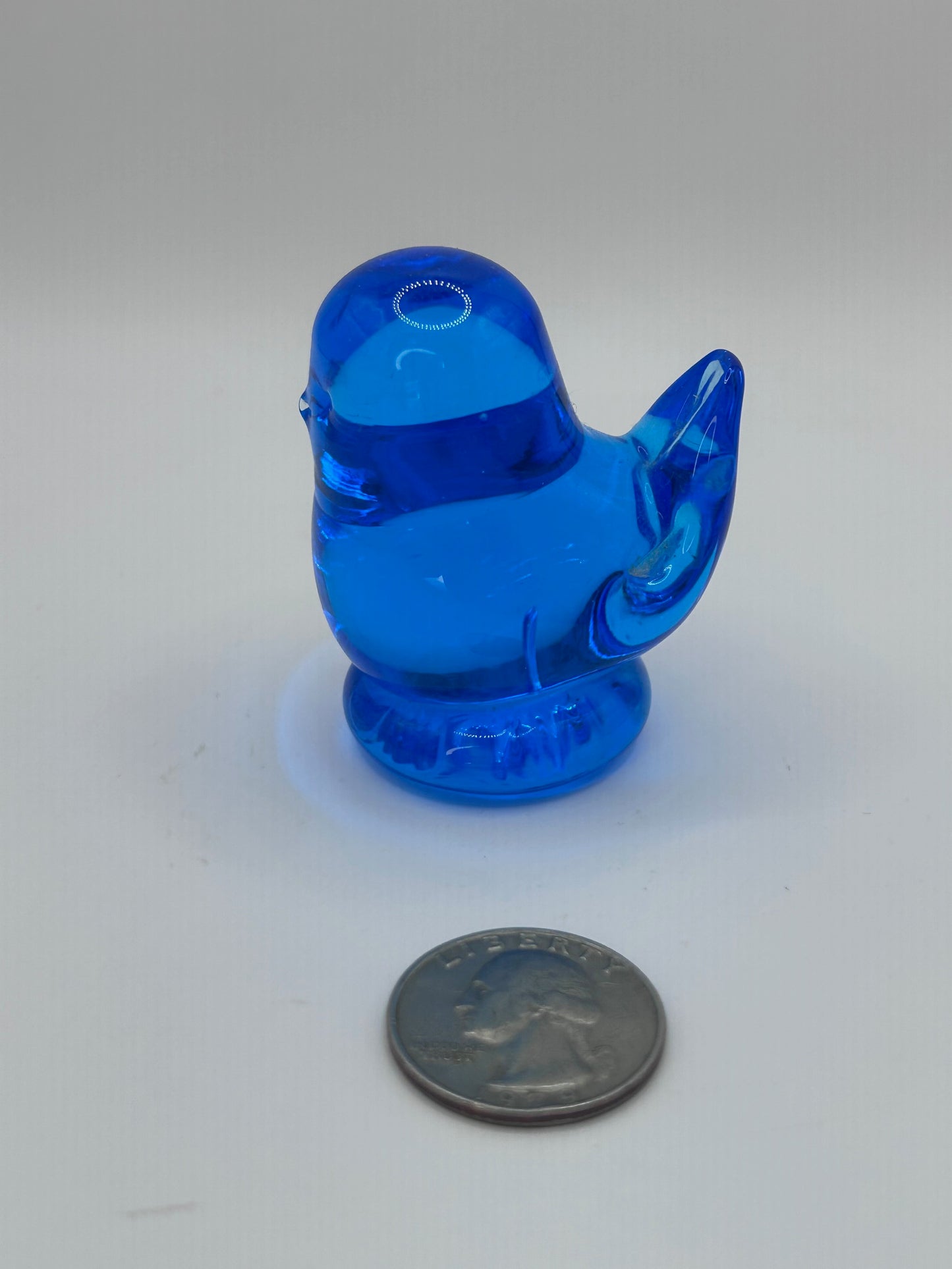 Leo Ward Vintage 1995 Artist Signed Bluebird of Happiness Handmade Terra Studios Artisan Glass Figurine