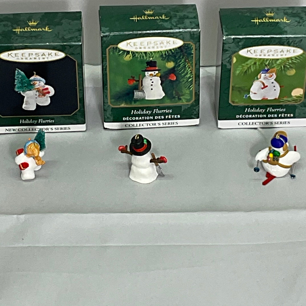 Keepsake Ornament Hallmark "Holiday Flurries" series Complete w/Boxes